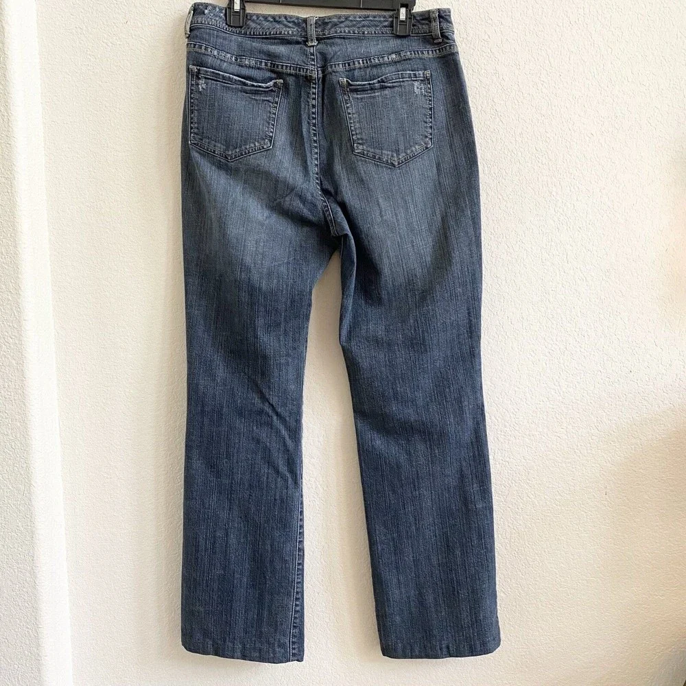 Chico's Platinum Sz 2‎ /12 Regular Bootcut Mid Rise Pockets Jeans